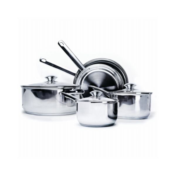 Picture of Epoca International 111422 Stainless Steel Cookware Set, Silver - 8 Piece - Pack of 2