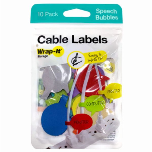 Picture of Jjaamm 112859 Bubble Cable Labels, Multi Color - Pack of 3