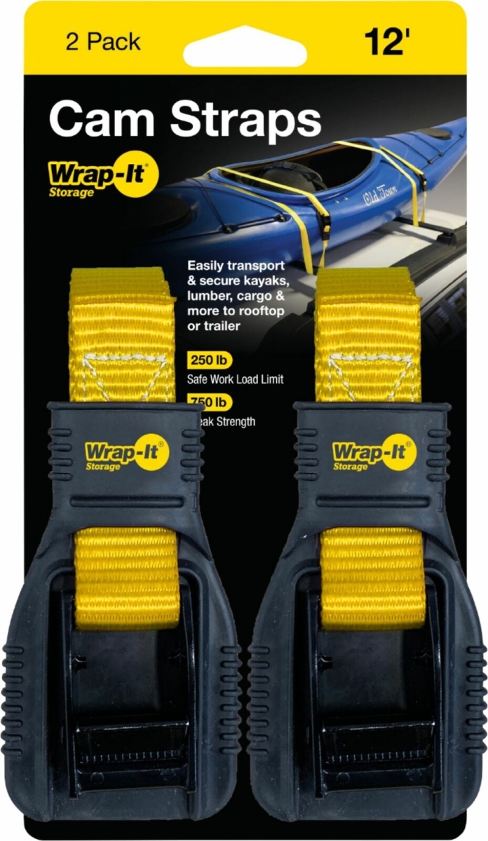 12 in. Cam Strap - 2 per Pack - Pack of 3