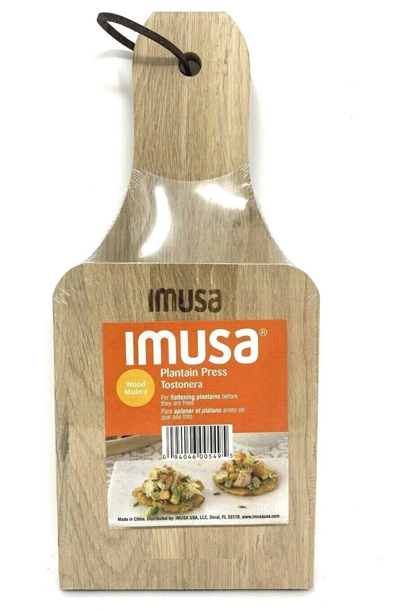 Picture of IMUSA USA 110750 Traditional Jumbo Wood Tostonera Plantain Masher, Dark Brown - Case Pack of 72