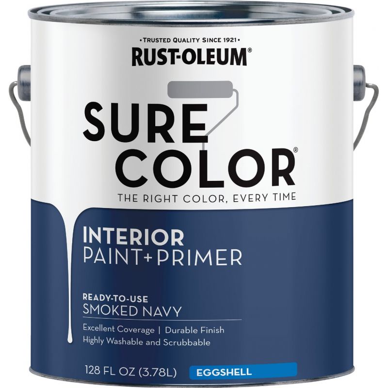 1 gal Sure Color Paint, Eggshell Smoked Navy