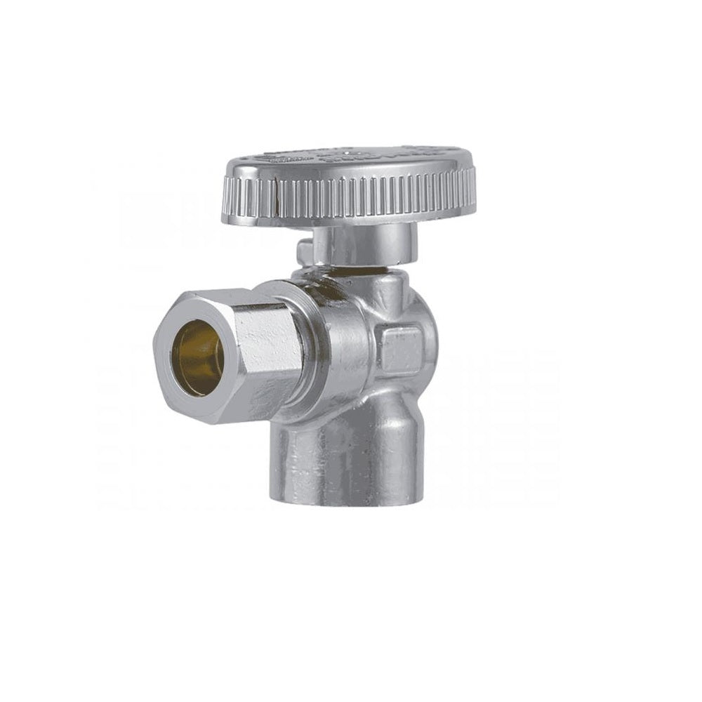 0.37 x 0.37 in. Full Iron Pipe Angle Stop Valve, Brass