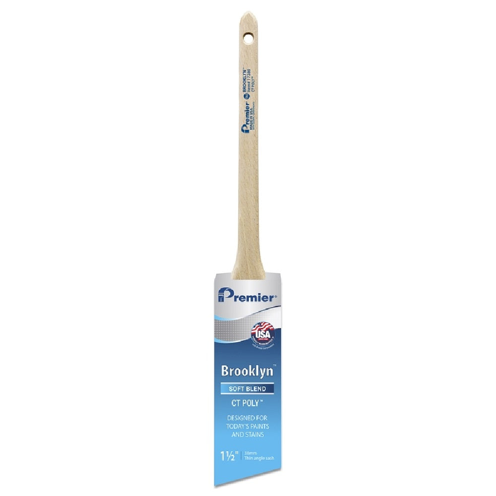 113115 1.5 in. Brooklyn Thin Angle Sash CT Poly Brush -  Premier Paint Roller & Z Pro