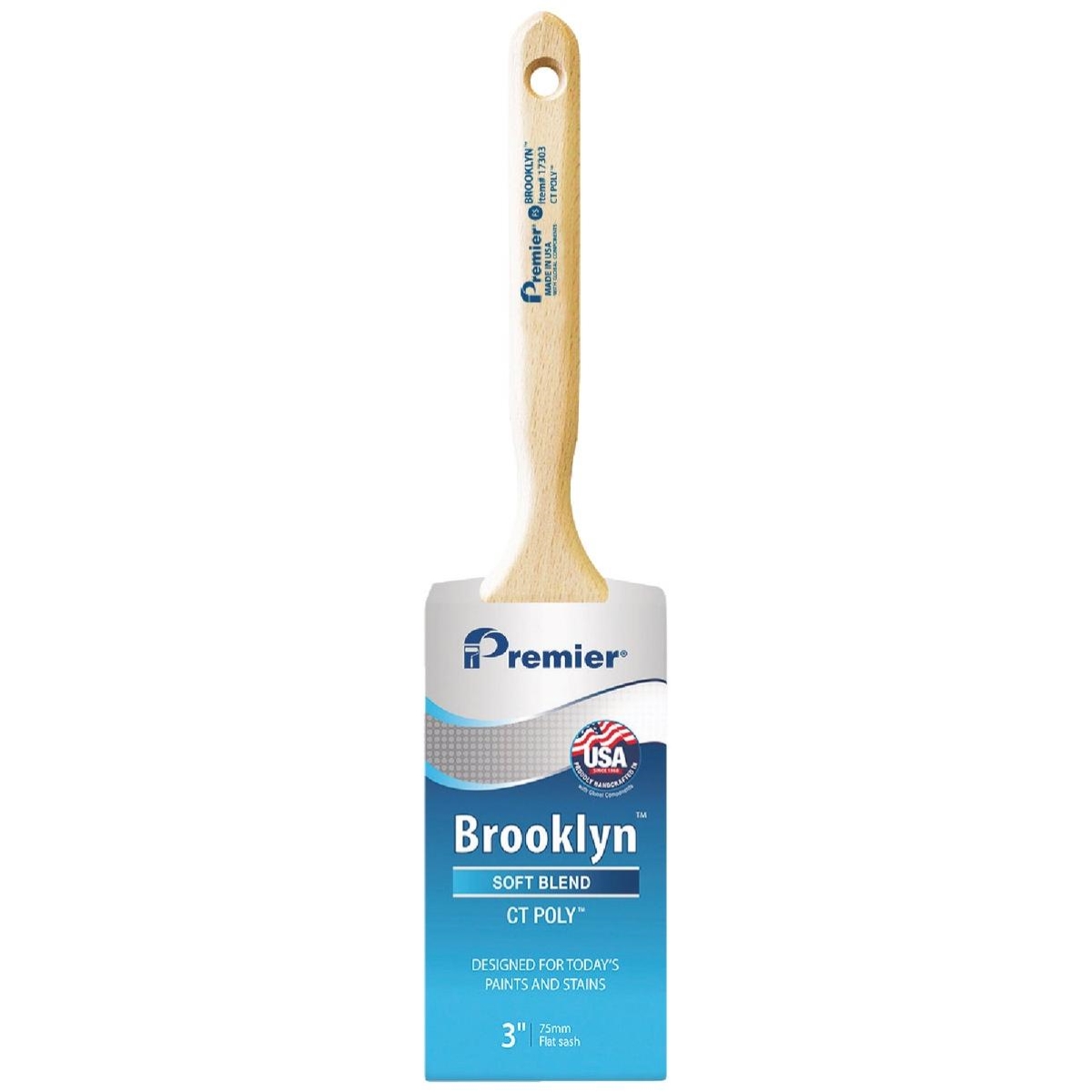 3 in. Brooklyn Flat Sash CT Poly Brush