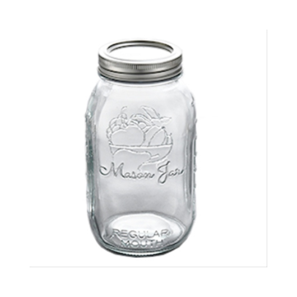 Picture of Xuzhou Xinyu Glass Product 105011 Homepoint Quart Regular Mouth Glass Mason Jar - Pack of 12