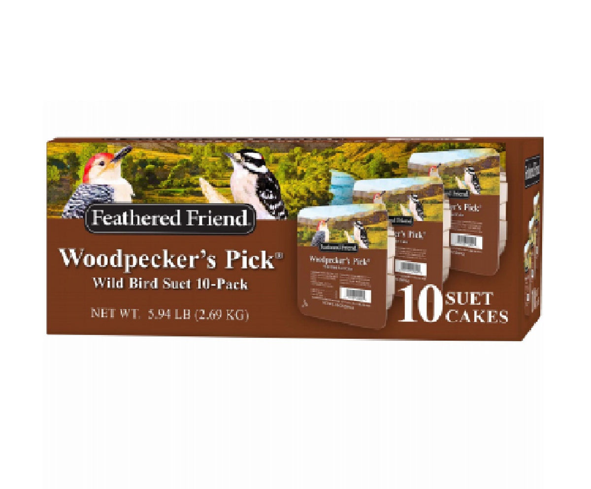 Picture of Global Harvest Foods 109809 Woodpecker Pick Wild Birds Suet Cake, 10 Piece