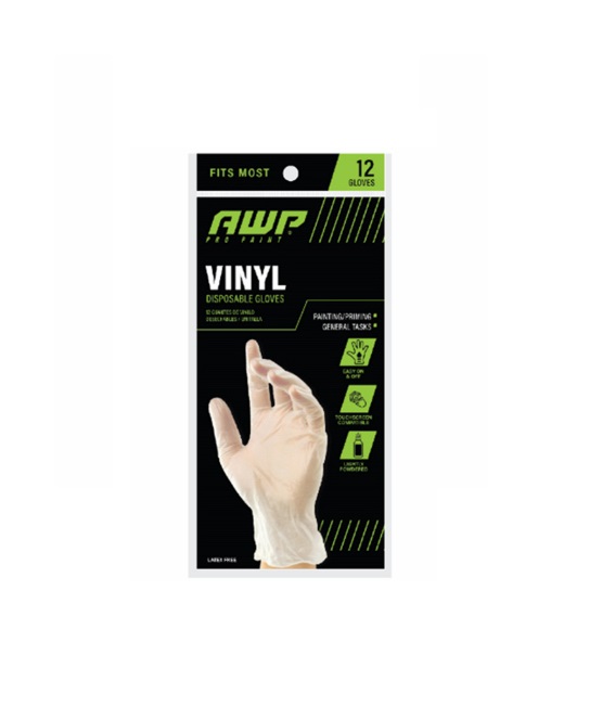 114546 Clear Vinyl Disposable Painting Glove - 12 Count -  Big Time Products