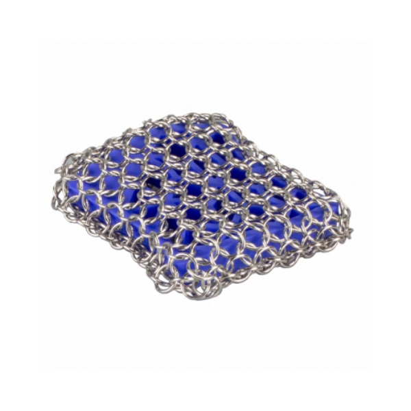 Silicone & Chainmail Scrubbing Pad, Blue
