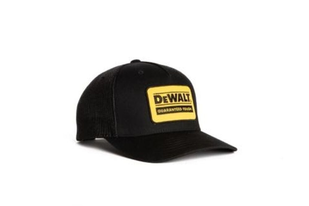 Picture of WIP 113378 DeWalt Oakdale Trucker Hat with Patch&#44; Black & Yellow - One Size Fits Most