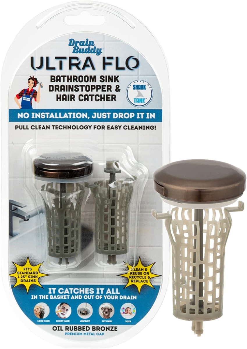 Picture of Brass Craft Service Parts 113977 Drain Buddy Ultra Flo Sink with Oil Rubbed Bronze Metal Cap Plus 1 Extra Basket