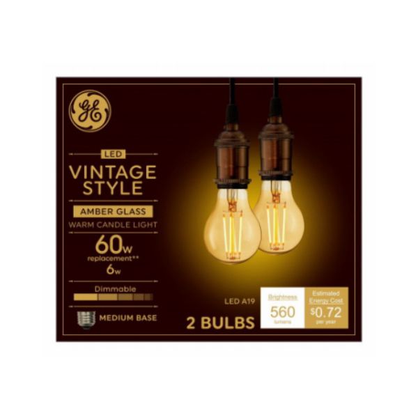 6W A19 Bulb - Case of 6 - Pack of 2