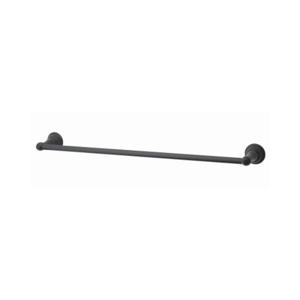 24 in. HomePointe Vint Towel Bar, Matte Black