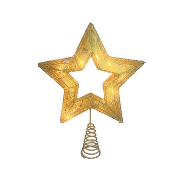 Picture of Inliten 116089 11 in. Star Tree Top, Gold - Pack of 6