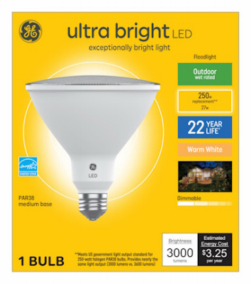 27W WW Par38 Flood Bulb - Warm White