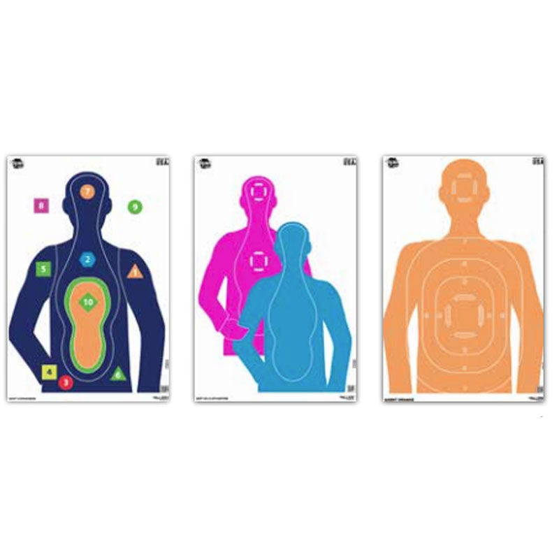 118638 23 x 35 in. EZ Aim Fun Imposing Figures Silhouette Targets, Pack of 3