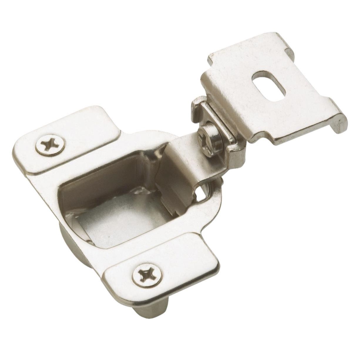 Nickel Overlay Concealed Hinge - 1.25 in. - Case of 10 - Durable Steel Construction