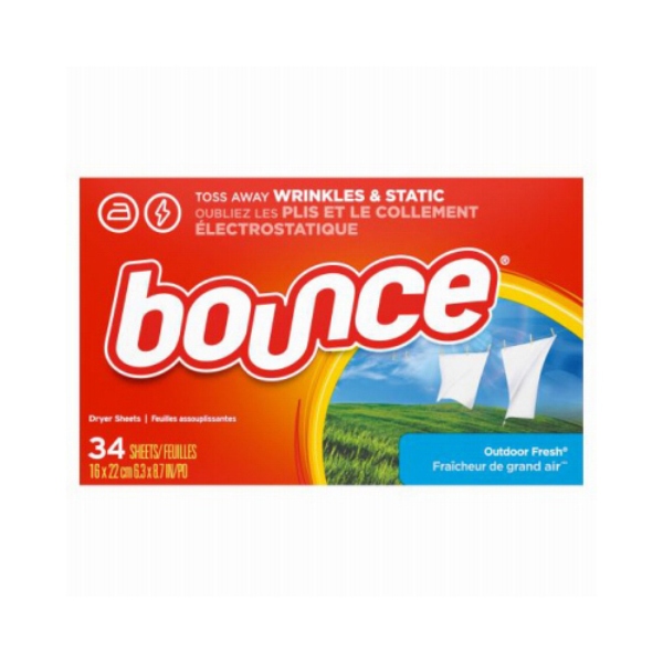 Bounce Fresh Dryer Sheets, 34 Count - Pack of 12