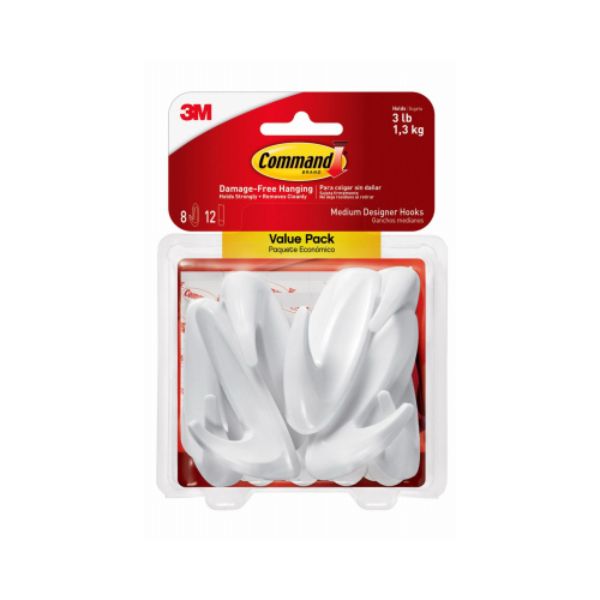 Picture of 3M 118834 Medium Weight Design Hook - Pack of 2 - Pack of 8