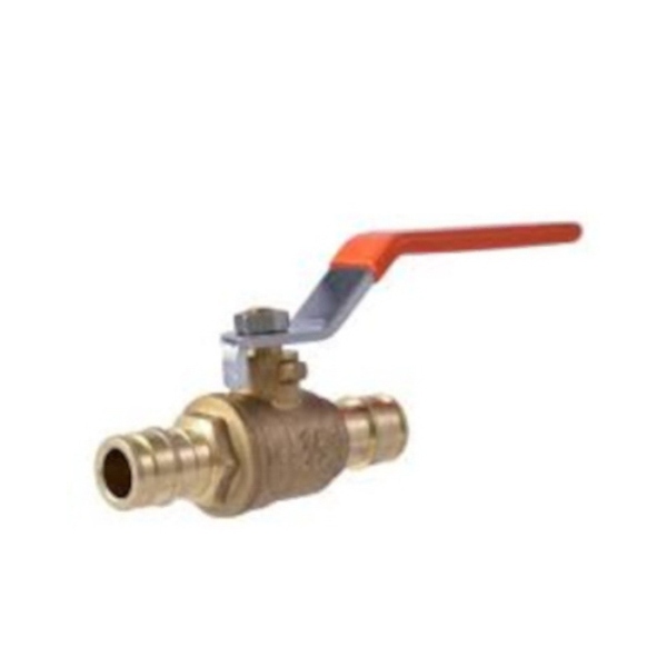 Ball Valve, 1/2 in Connection, Barb, 160 psi Pressure, Brass Body