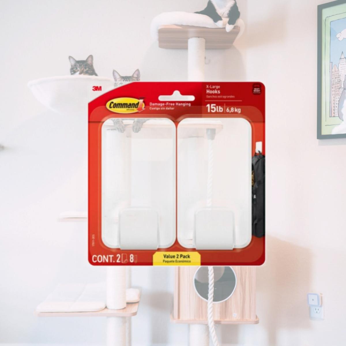 Picture of 3M 118812 15 lbs Extra Large White Hook, Case of 4 - Pack of 2