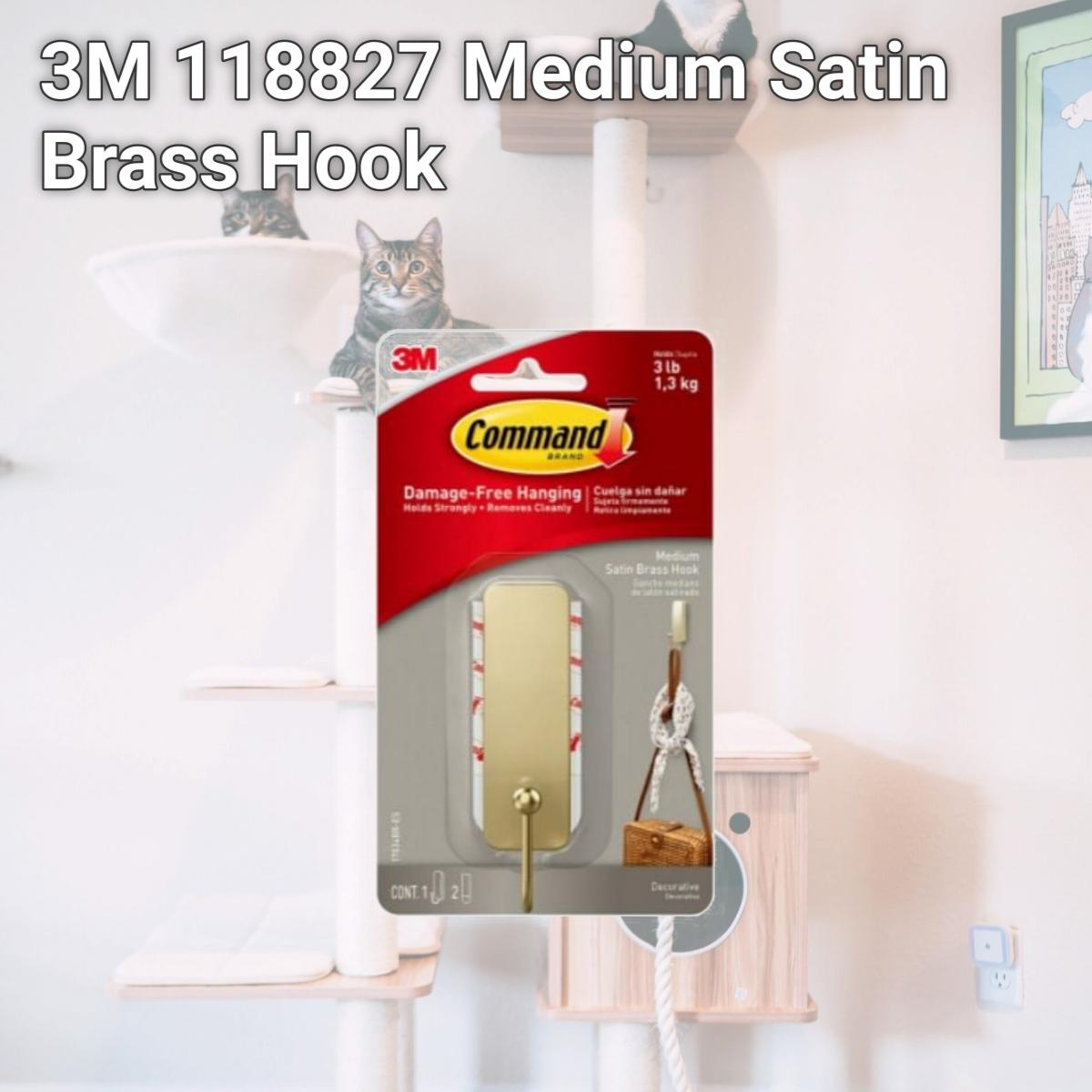 Picture of 3M 118827 Medium Satin Brass Hook