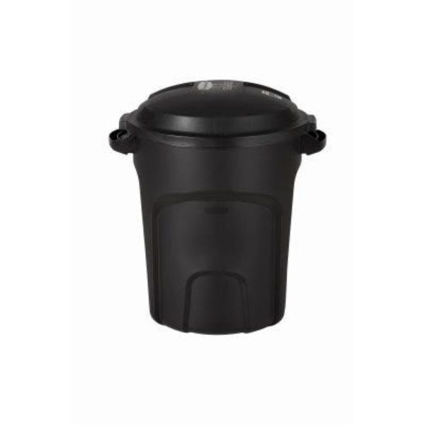 20 gal Roughneck Black Plastic Trash Can, Case of 6