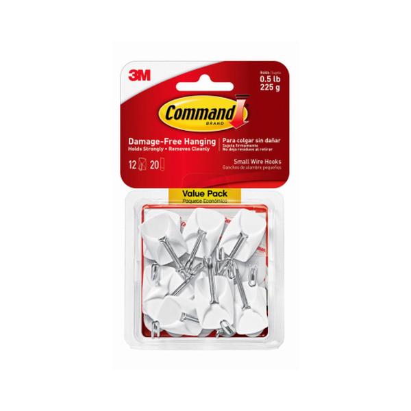 Picture of 3M 118832 Command Wire Hooks Value Pack&#44; White - Small - 12 Count - Pack of 4