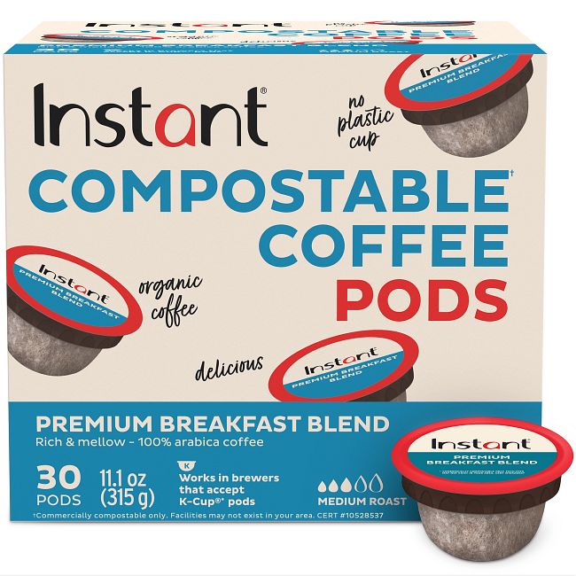 Picture of Instant Brands 119545 Breakfast Blend Compostable Coffee Pods - Pack of 4
