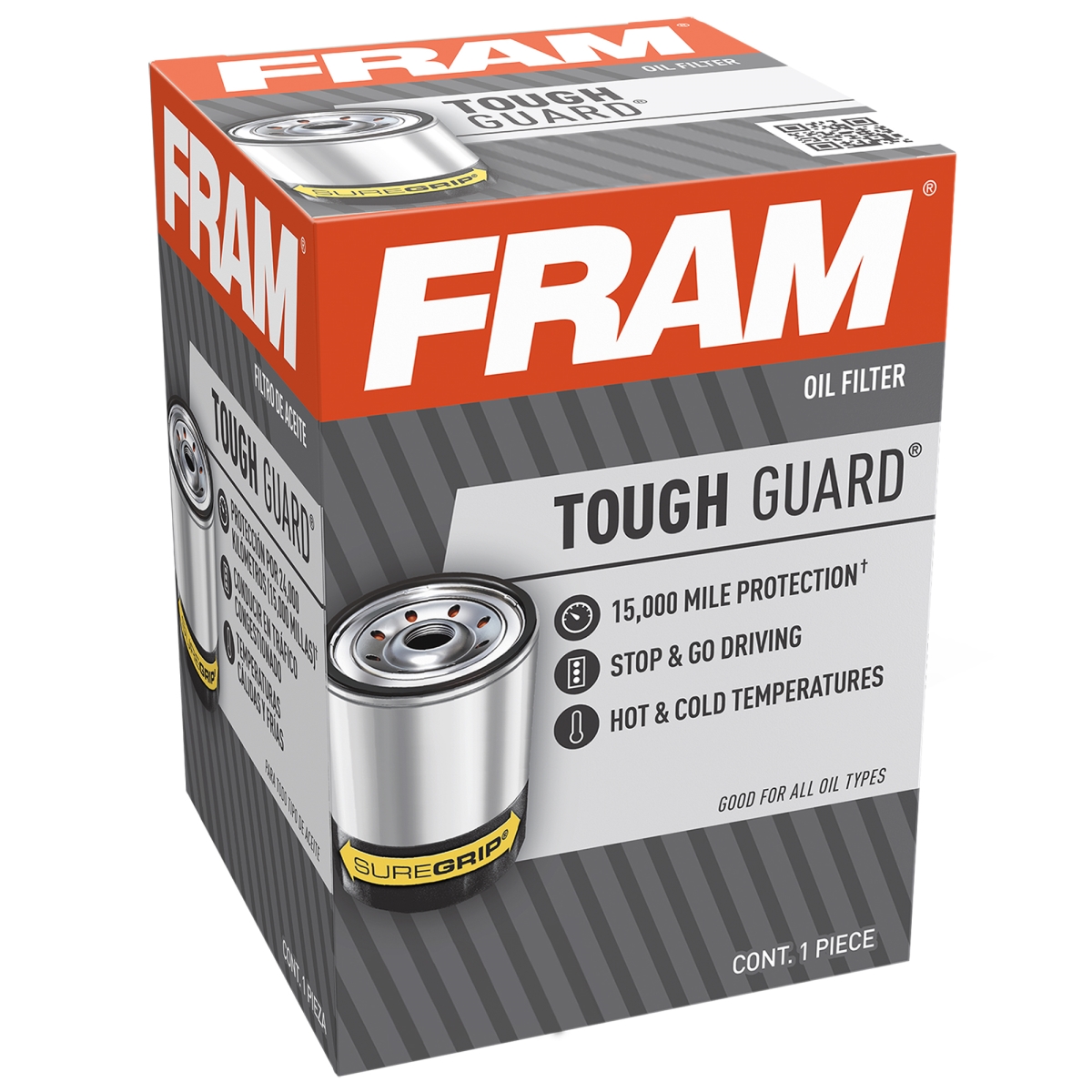 15K Mile Change Tough Guard Interval Oil Filter - Pack of 6