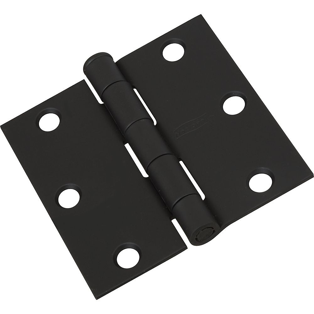 119461 3 in. Square Hinge - Black