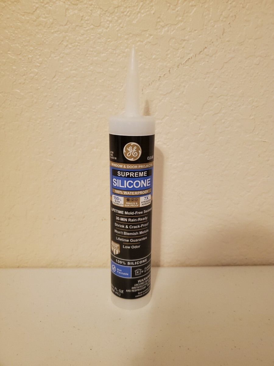 10.1 oz GE Supreme Silicone Window & Door Sealant - Clear