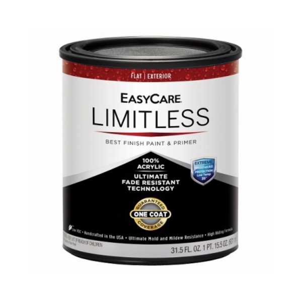 1 qt. EasyCare Limitless Exterior Latex House Flat Paint & Primer, Pastel Base