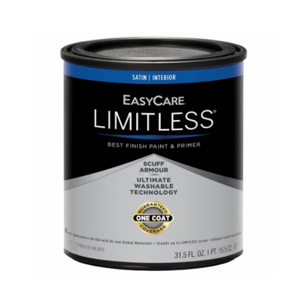 1 qt. EasyCare Limitless Interior Satin Paint & Primer, Medium Base