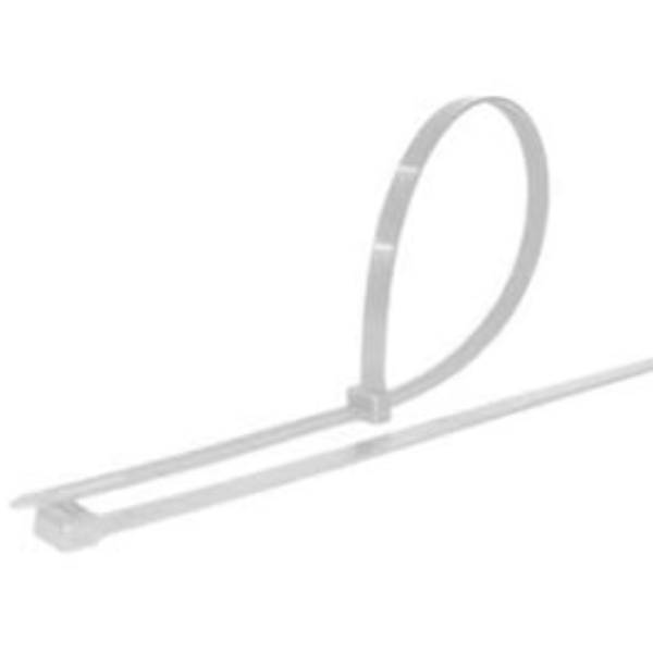 Heavy Duty 18in. Cable Tie - White - Pack of 300 - 175 lbs Tensile Strength