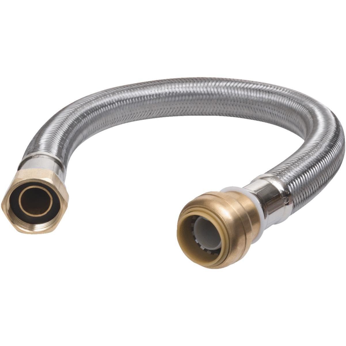 3/4 in. Push X 1 in. D FIP 24 in. Stainless Steel Water Softener Hose