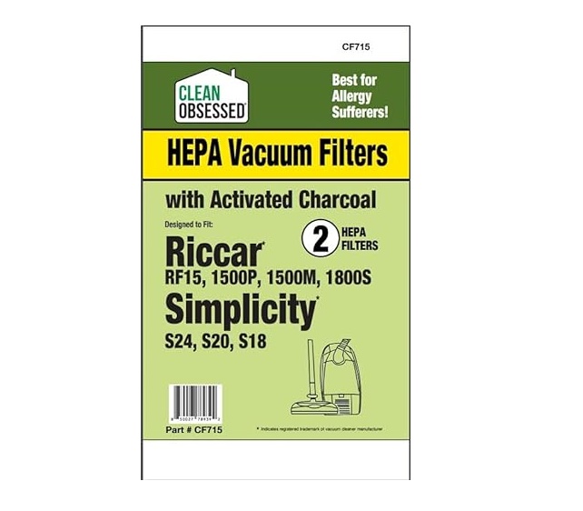 120163 Clean Obsessed Vacuum Cleaner Riccar HEPA Filter