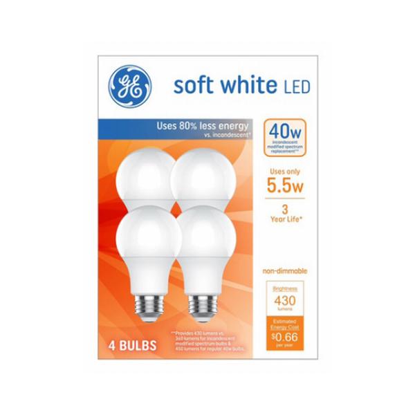 5.5W A19 MB Bulb - Pack of 4
