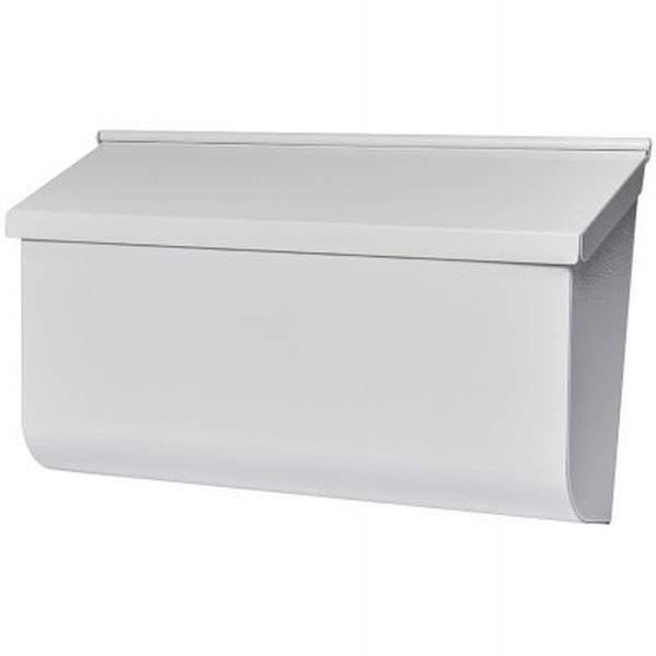 White Galvanized Steel Wall Mount Mailbox