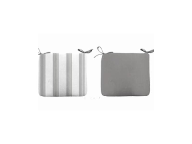120756 Stripe Seat Pad, Gray