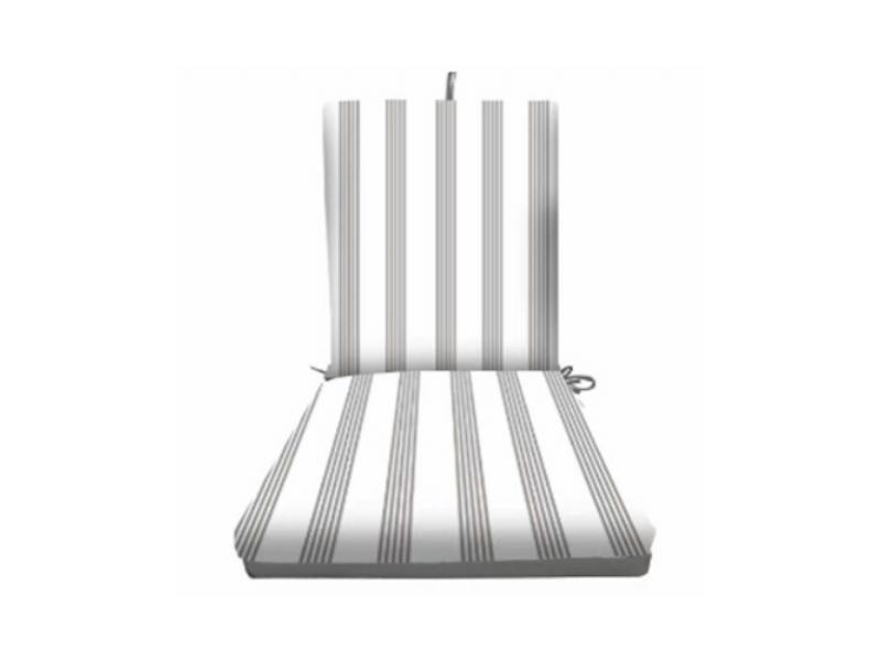 Stripe Chair Cushion, Gray