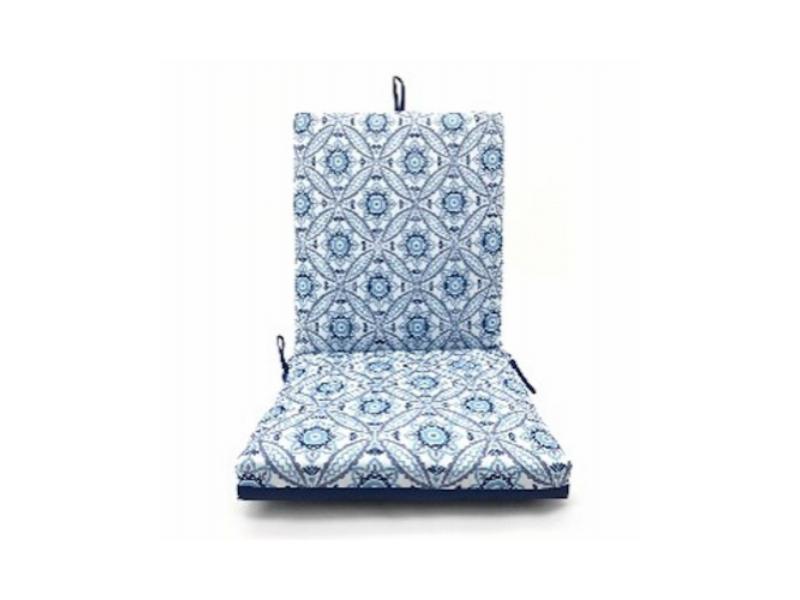 Medal Chair Cushion, Blue