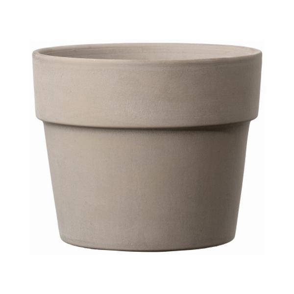 123735 4 in. Graphite Terracotta Clay Round Cache Pot