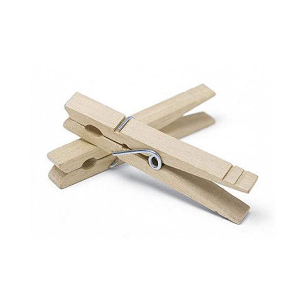 Wooden Clothespin - Set of 50 - Pack of 12