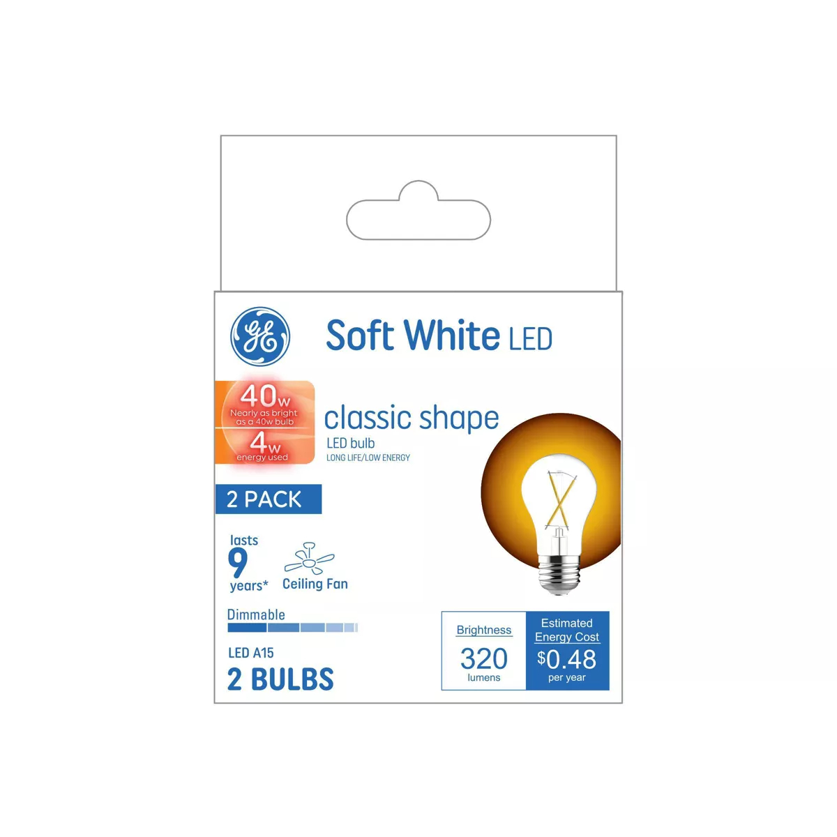 Picture of GE Lighting 125055 GE 4W Fan Bulb&#44; Clear - Set of 2 - Pack of 6