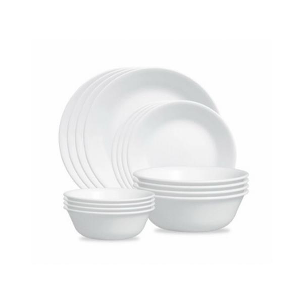 125914 16 Piece Corelle Winter Frost White Dinnerware Set - Pack of 2 -  Instant Brands