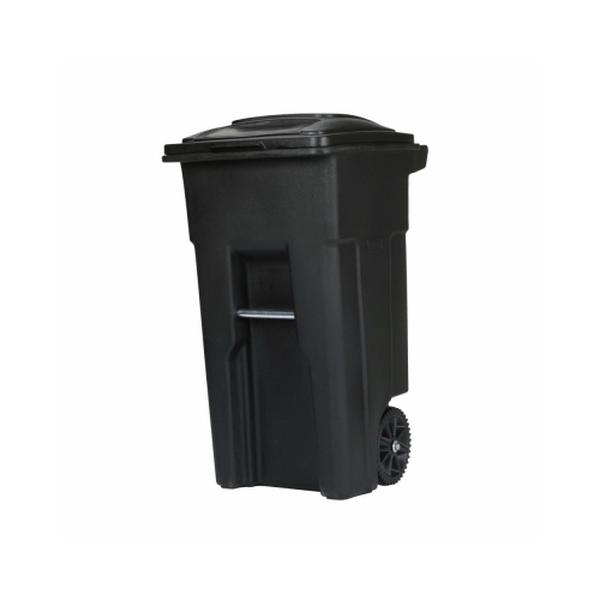 32 gal Trash Can, Black - Pack of 7