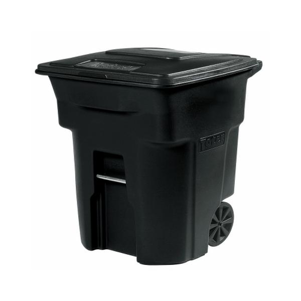 96 gal Trash Can, Black