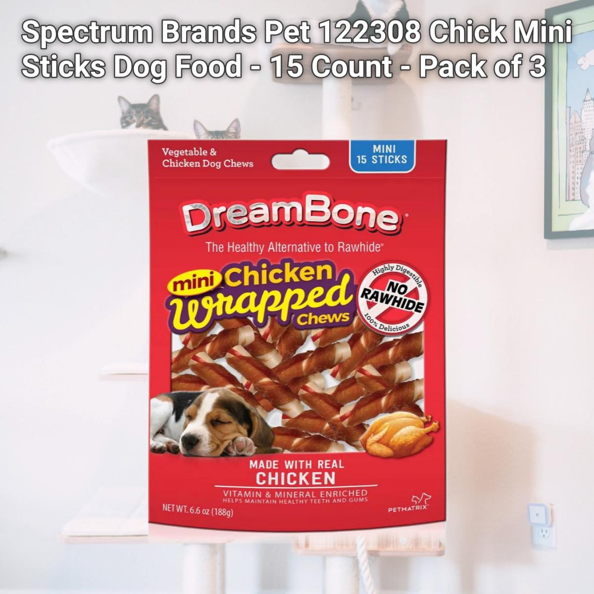Picture of Spectrum Brands Pet 122308 Chick Mini Sticks Dog Food - 15 Count - Pack of 3