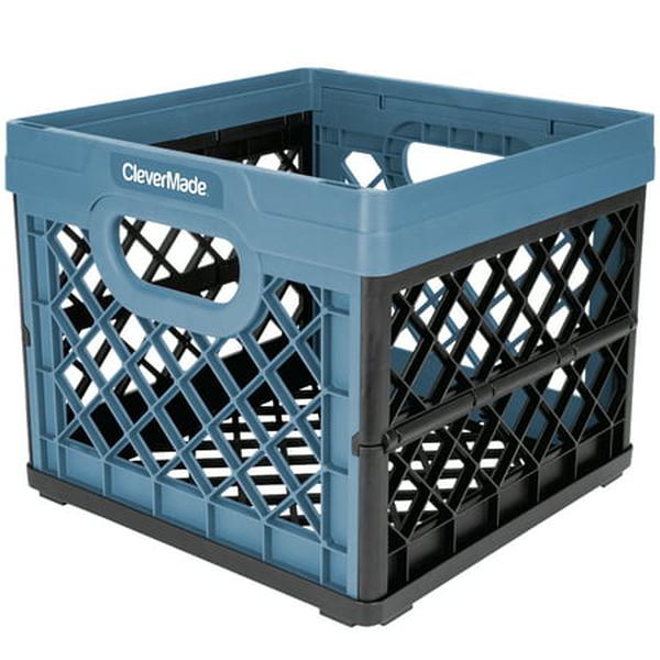 Picture of Clevermade 122714 25L Collaps Milk Crate Storage Bin - Pack of 6