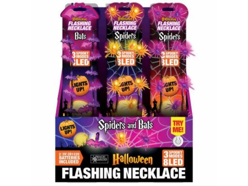 Halloween Necklace, Orange & Purple - Pack of 24